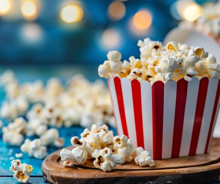 Pipoca pode ser um alimento saudável nas férias de inverno | Créditos: Freepik Premium
